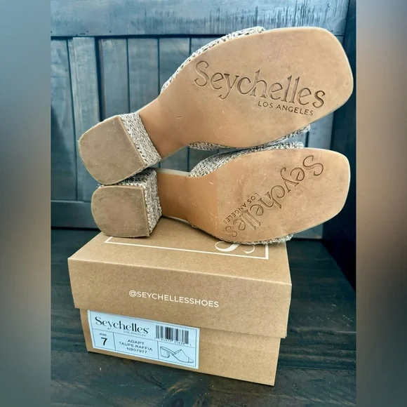 Seychelles Tapia Raffia Sandal Sz 7 - Picture 8 of 8